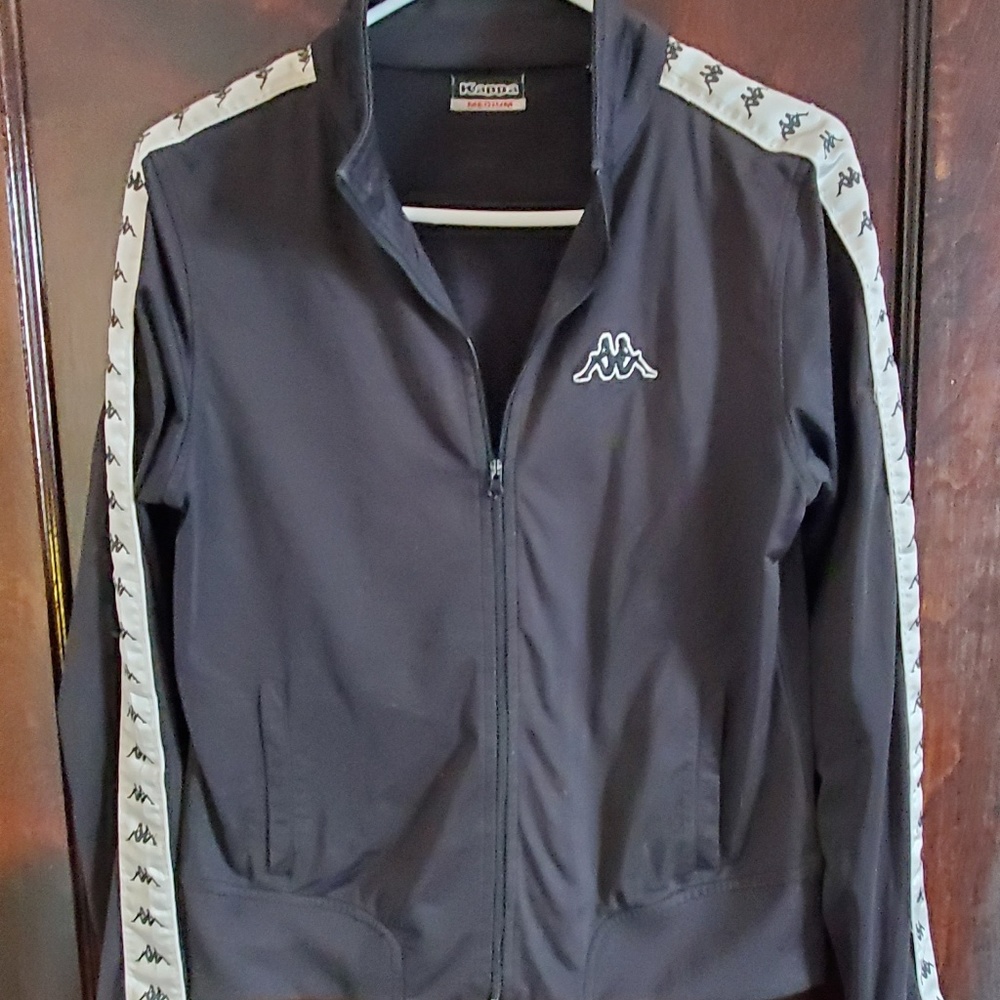 Women's black Kappa track jacket